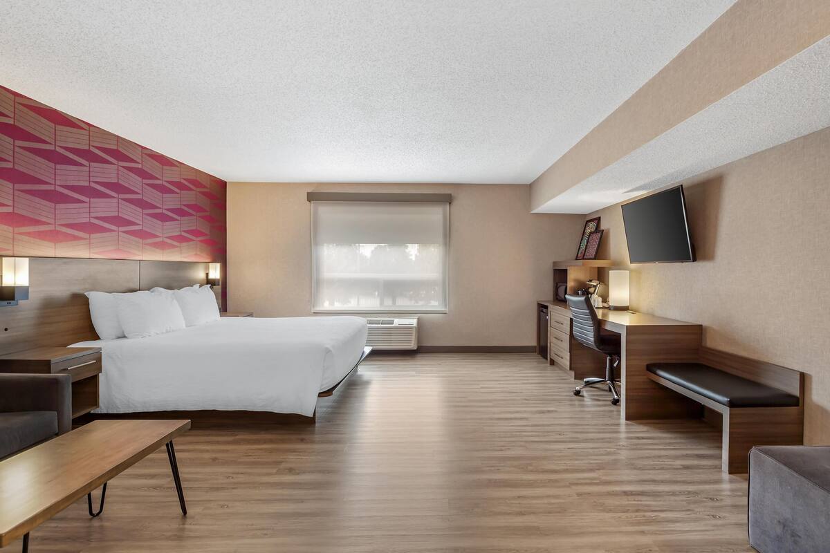 Standaard kamer, 1 kingsize bed, niet-roken (Walk-in Shower;with Sofabed) | Luxe beddengoed, een bureau, een laptopwerkplek