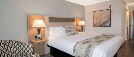 Room, 1 King Bed (Coast King) | Desk, iron/ironing board, free WiFi, bed sheets