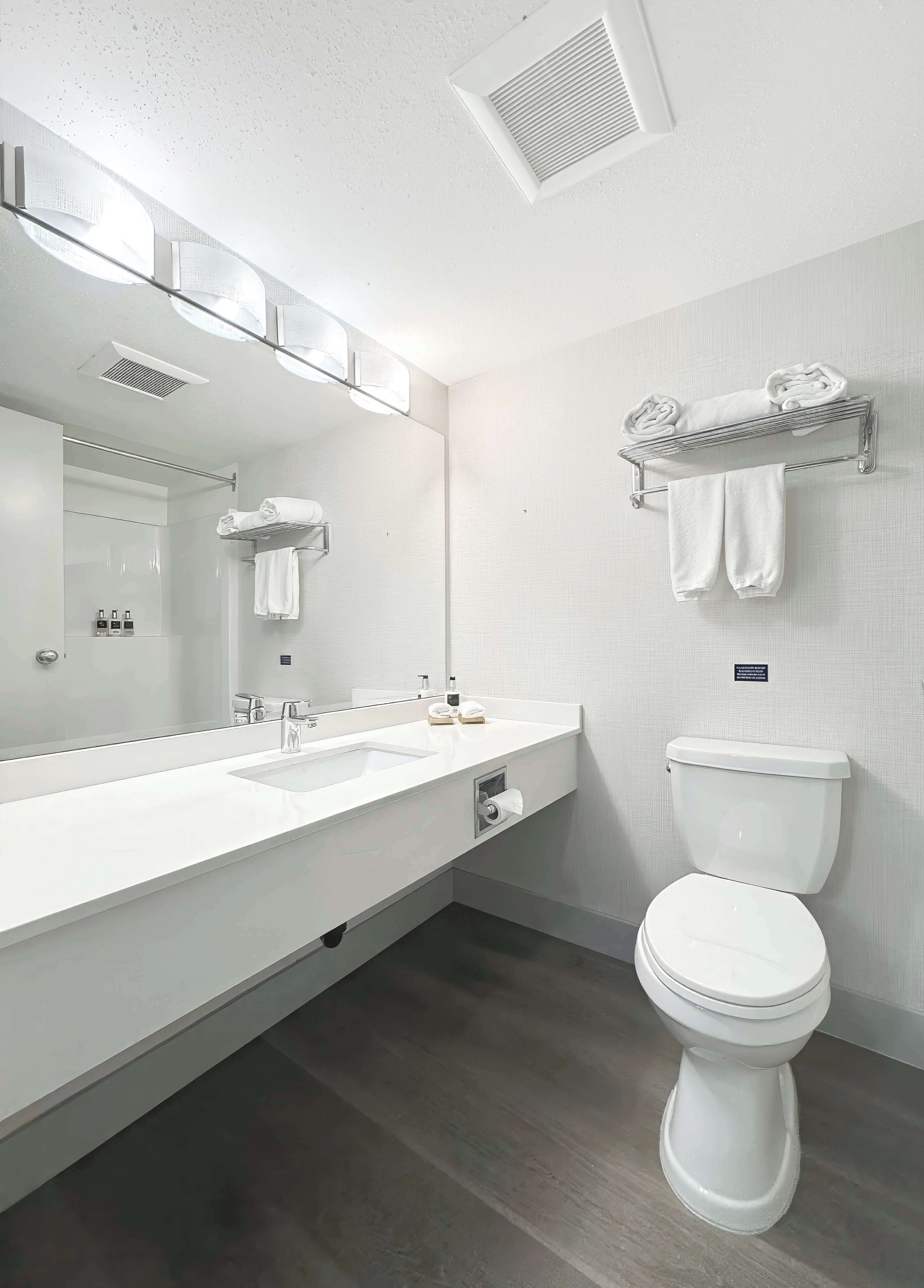 combined shower/bathtub, eco-friendly toiletries, hair dryer, towels