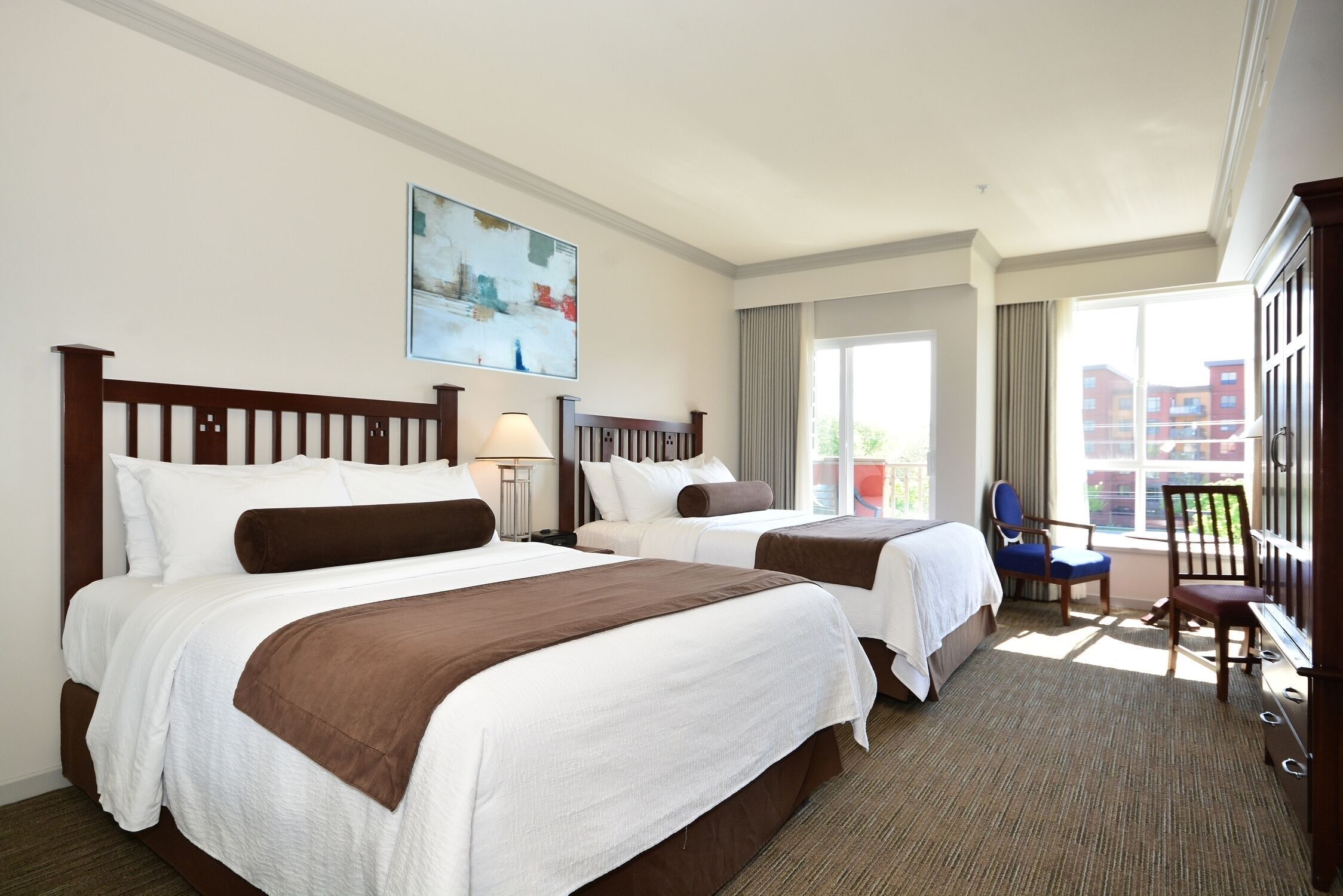 Premium bedding, pillowtop beds, in-room safe, desk