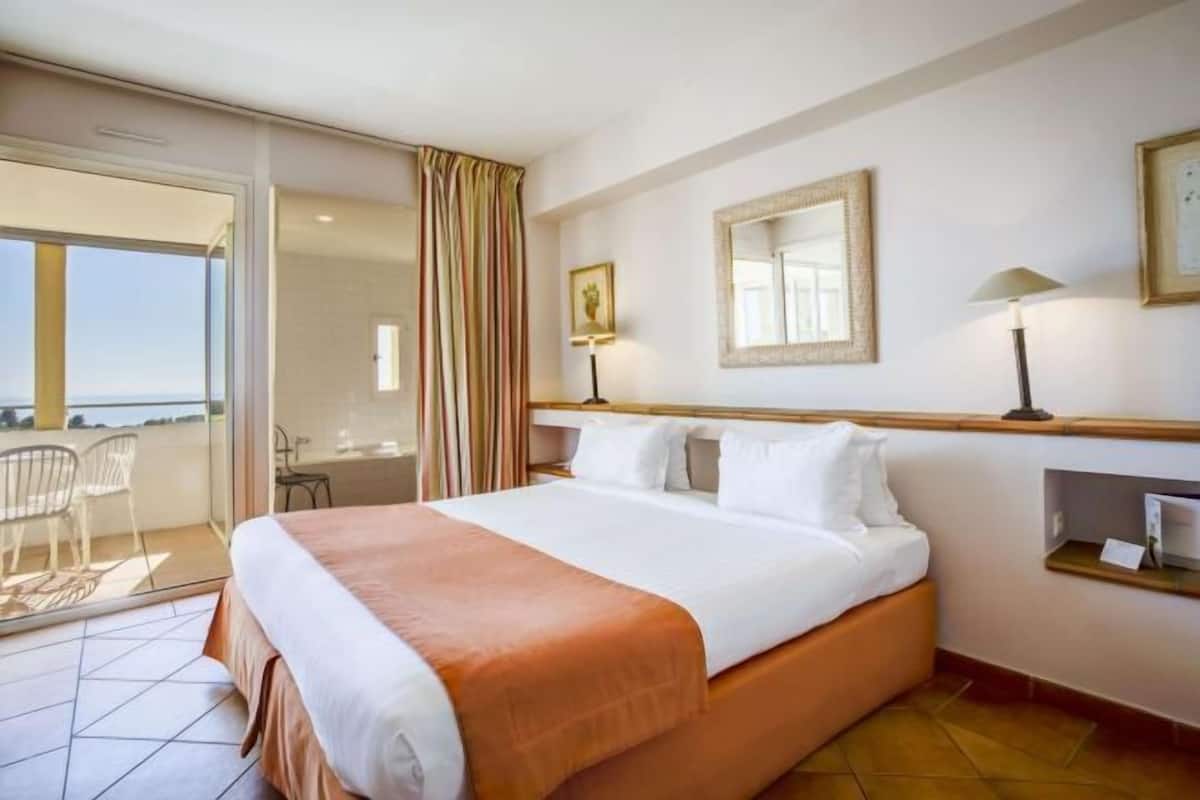 1 habitación y ropa de cama de alta calidad