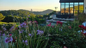 A modern building with large windows overlooking a scenic landscape. - Le Frégate Provence (Saint-Cyr-sur-Mer)
