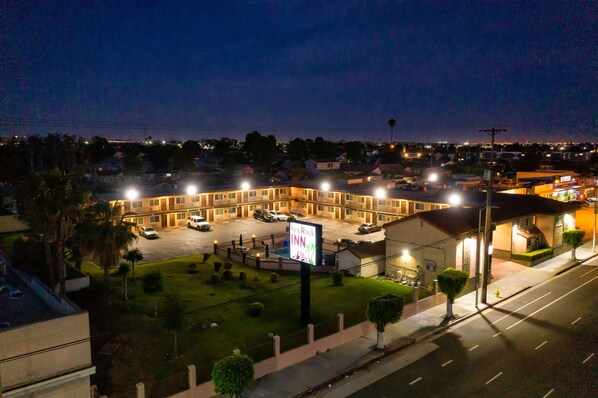 Front of property – evening/night