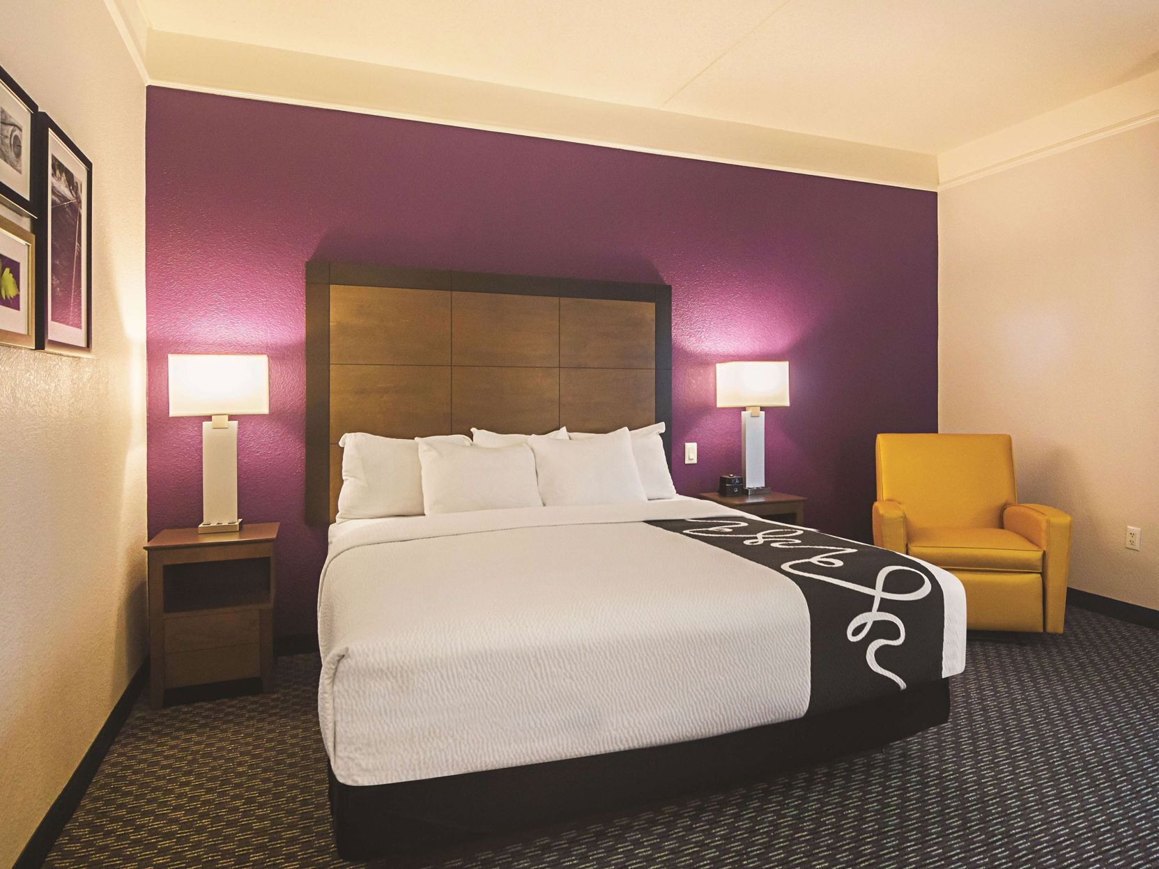 Premium bedding, desk, blackout drapes, iron/ironing board