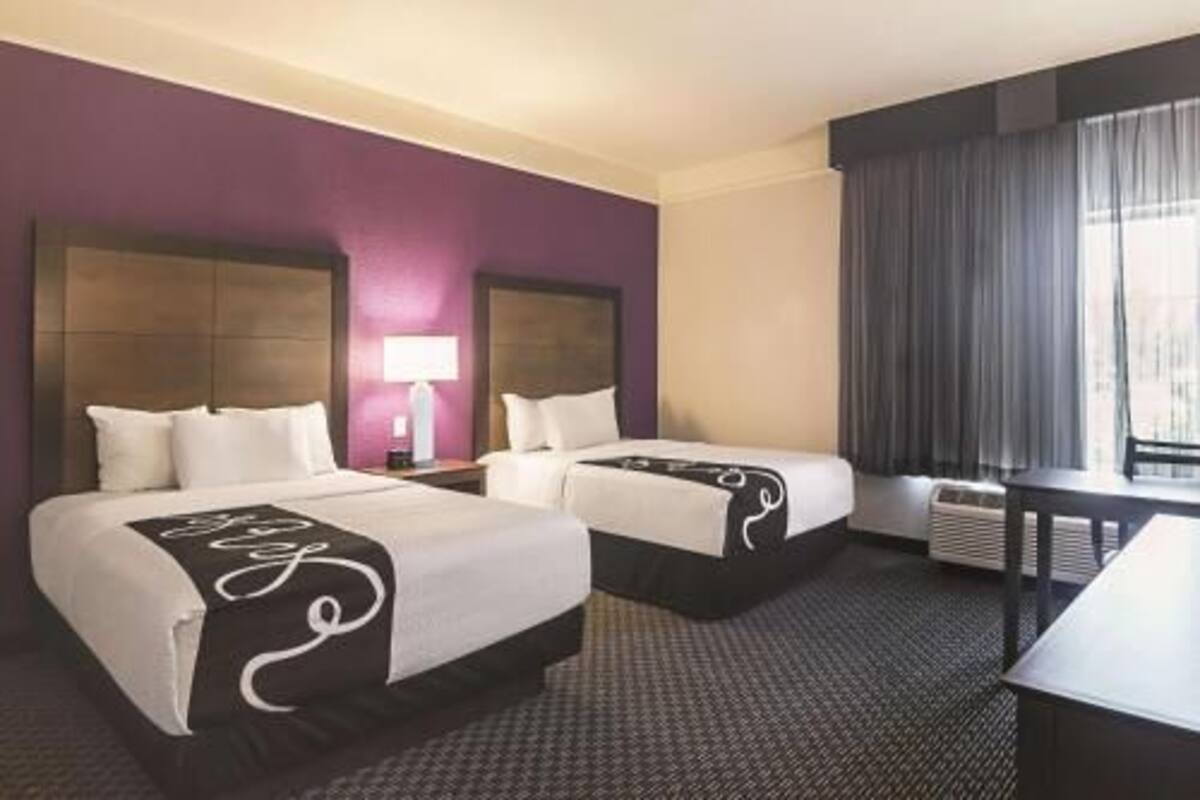 Premium bedding, desk, blackout drapes, iron/ironing board