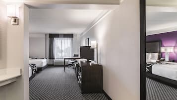 Room, 2 Double Beds, Non Smoking | Pillowtop beds, desk, laptop workspace, blackout drapes