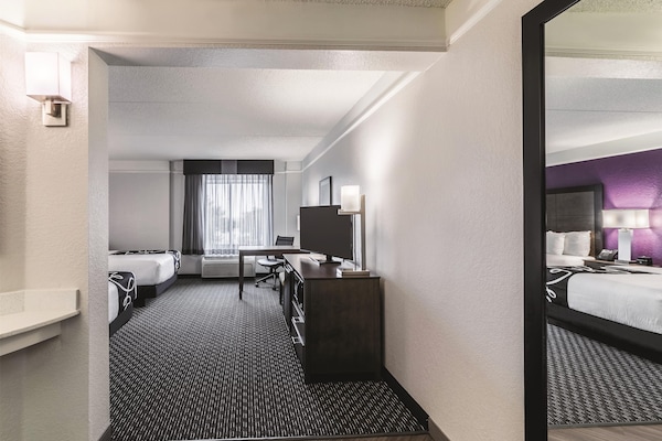 Room, 2 Double Beds, Non Smoking | Pillowtop beds, desk, laptop workspace, blackout drapes