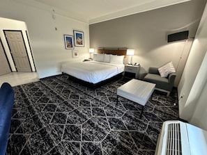 Pillow-top beds, desk, laptop workspace, blackout curtains