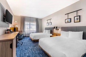 Room, 2 Queen Beds, Accessible, Non Smoking | Desk, laptop workspace, blackout drapes, soundproofing