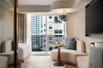 Hotel room view looking out at ANDAZ MIAMI BEACH, BY HYATT