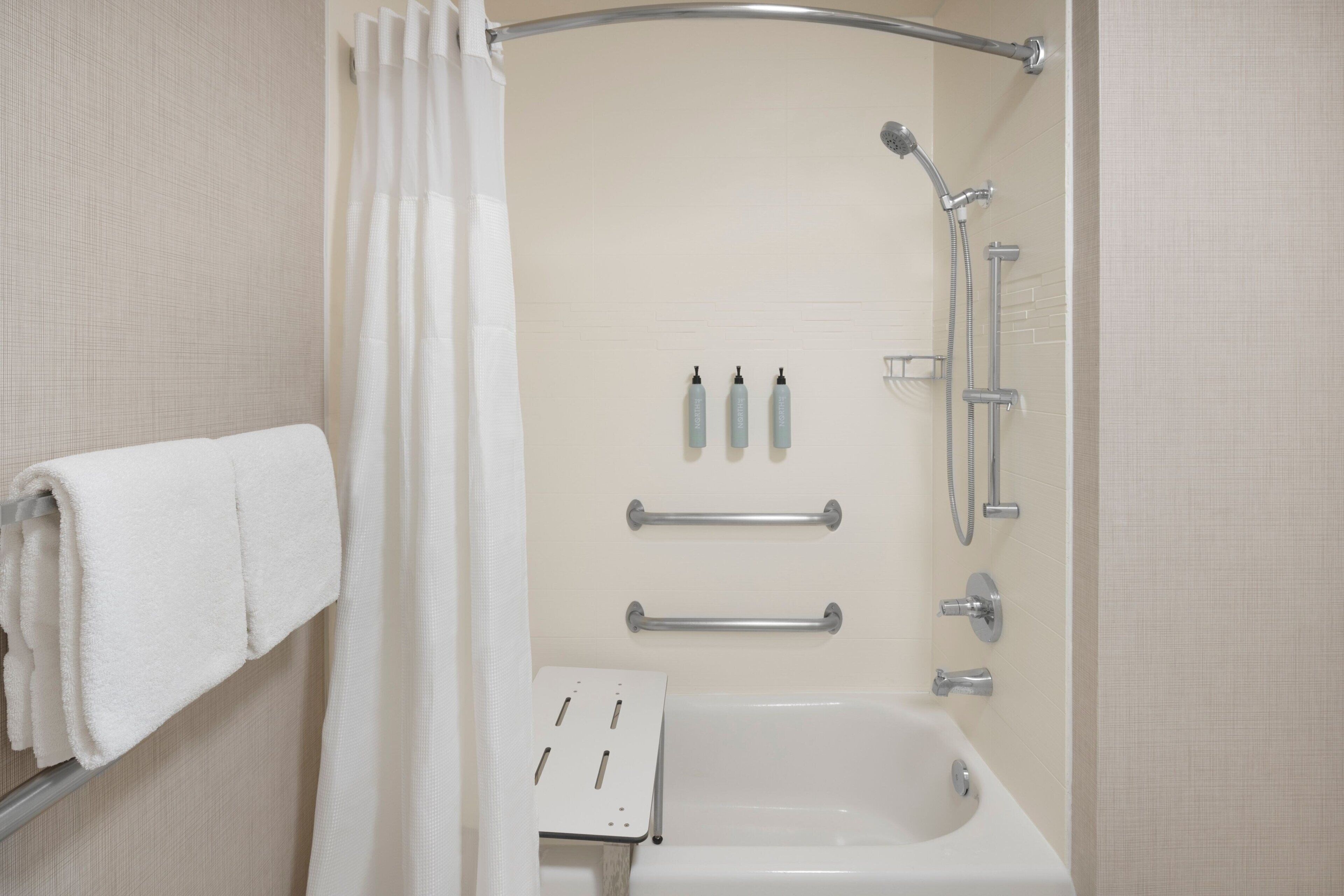 free toiletries, hair dryer, towels, soap