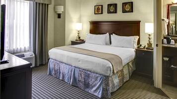 In-room safe, desk, laptop workspace, iron/ironing board