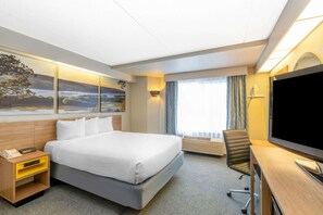 1 bedroom, desk, laptop workspace, iron/ironing board
