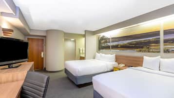 1 bedroom, desk, laptop workspace, iron/ironing board