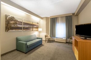 Suite, 1 King Bed with Sofa bed, Non Smoking (Newly Renovated) | 1 bedroom, desk, laptop workspace, iron/ironing board