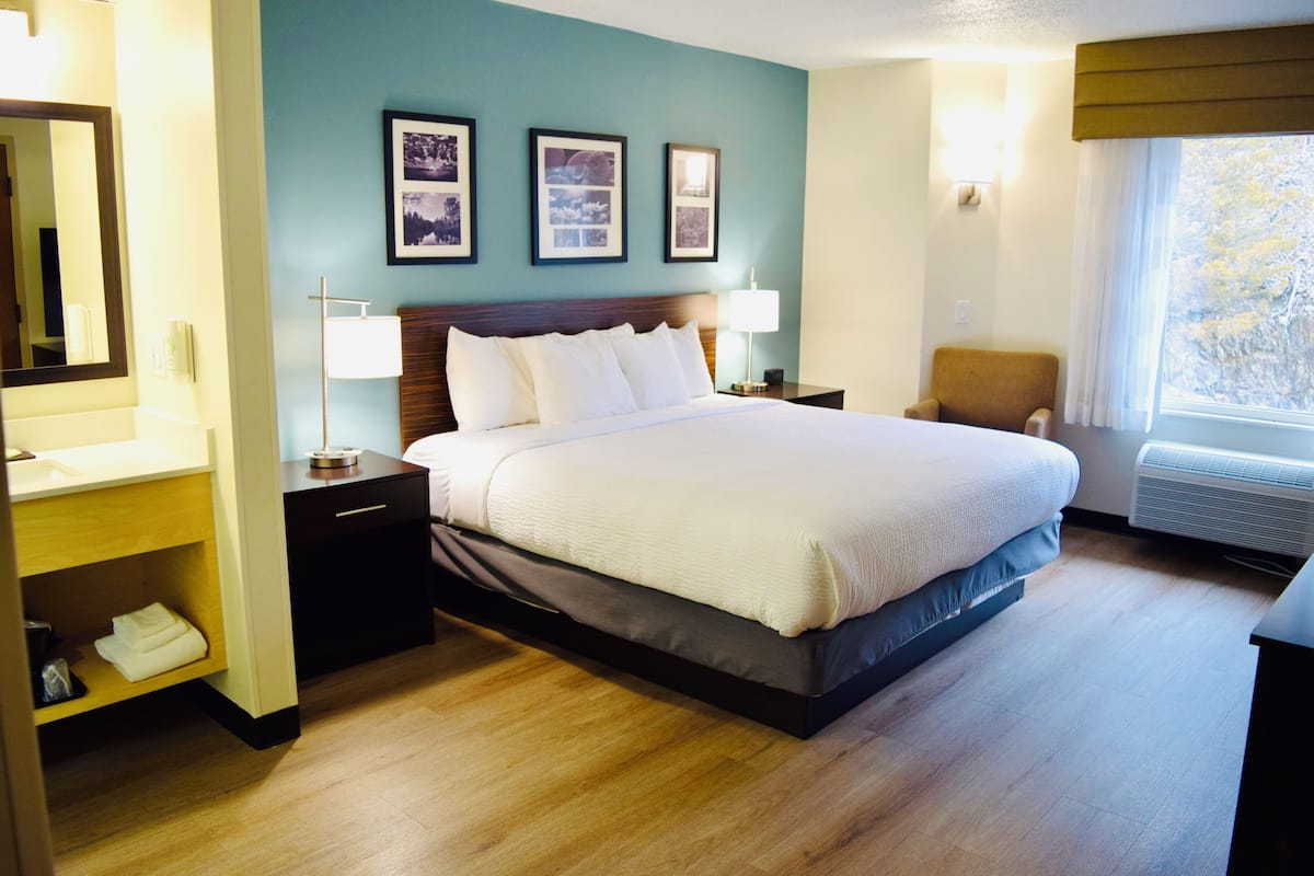 Habitación, 1 cama King size, para no fumadores | Caja de seguridad en la habitación y escritorio