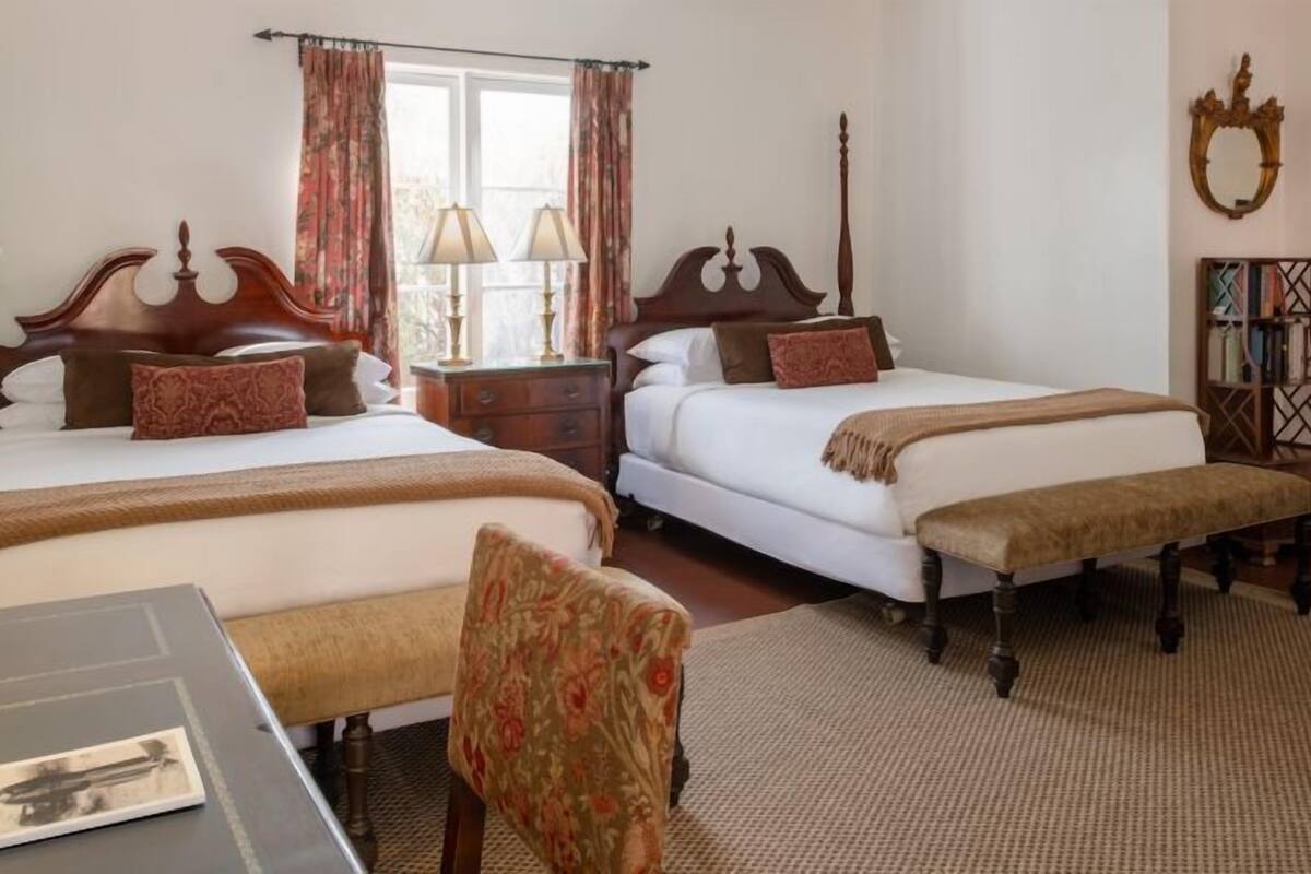 Deluxe Room, Multiple Beds, Patio | Premium bedding, down duvets, pillow-top beds, in-room safe