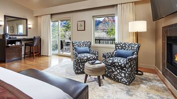 55-inch LCD TV with cable channels, TV, iPod dock