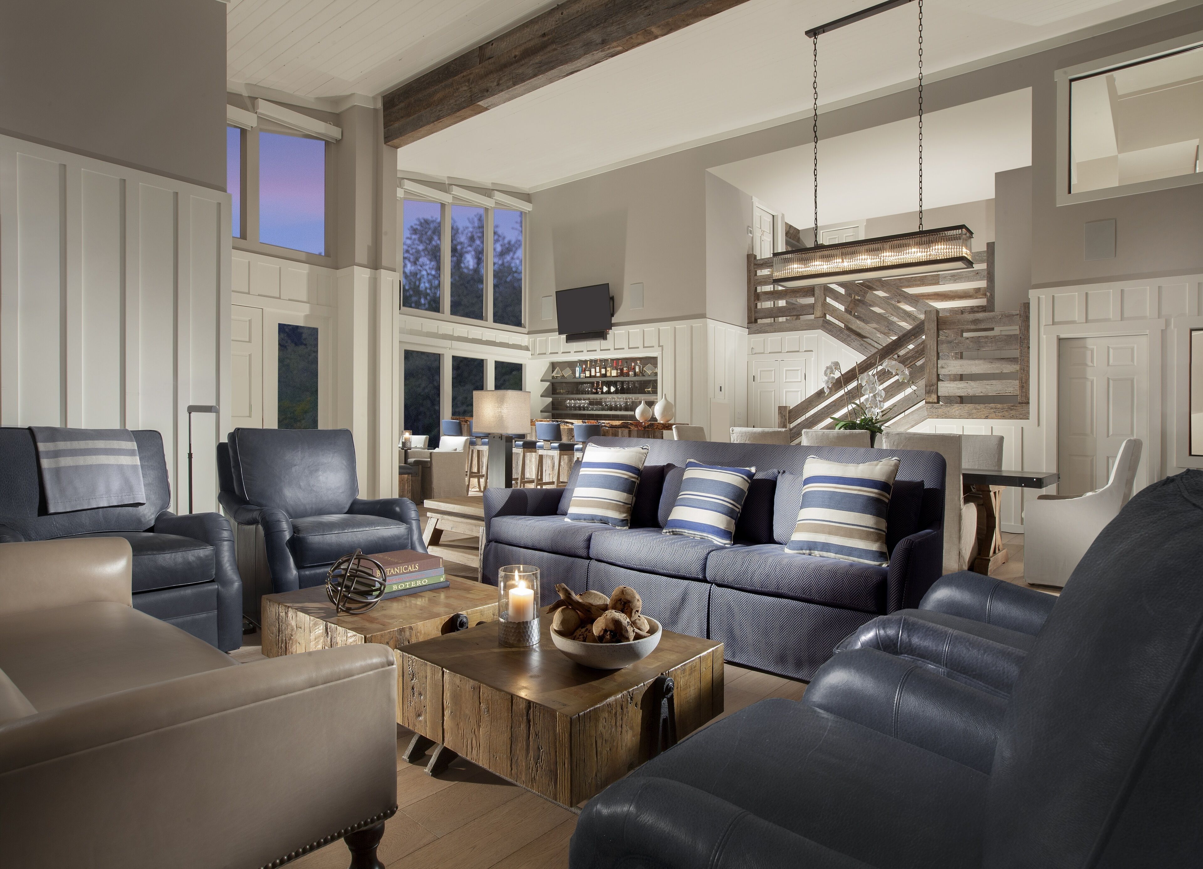 luxury suite, 5 bedrooms (creekhouse) | living area | 55-inch lcd tv with cable channels, tv, ipod dock