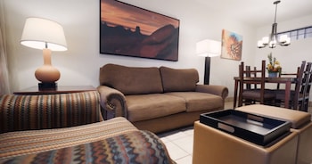 Standard Suite, 2 Bedrooms | Living room | 27-inch TV with cable channels, DVD player at Los Abrigados Resort and Spa