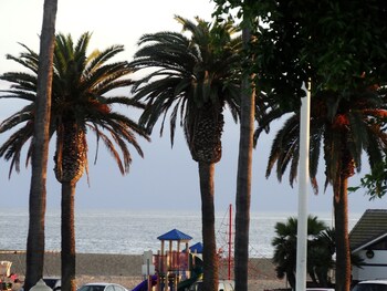 View from property looking out at Balboa Inn, On the Beach