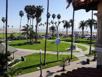 View from property looking out at Balboa Inn, On the Beach
