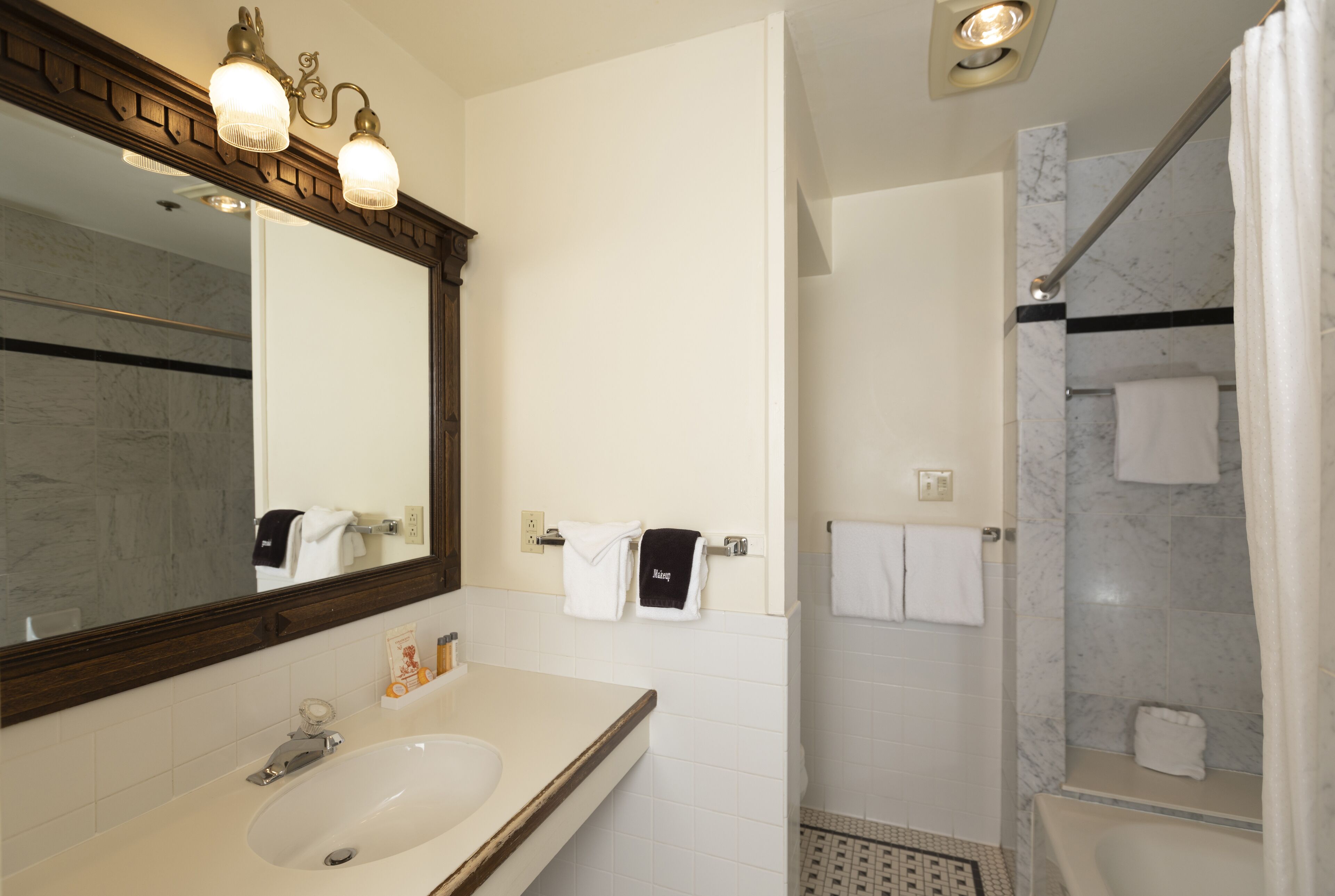 free toiletries, hair dryer, towels