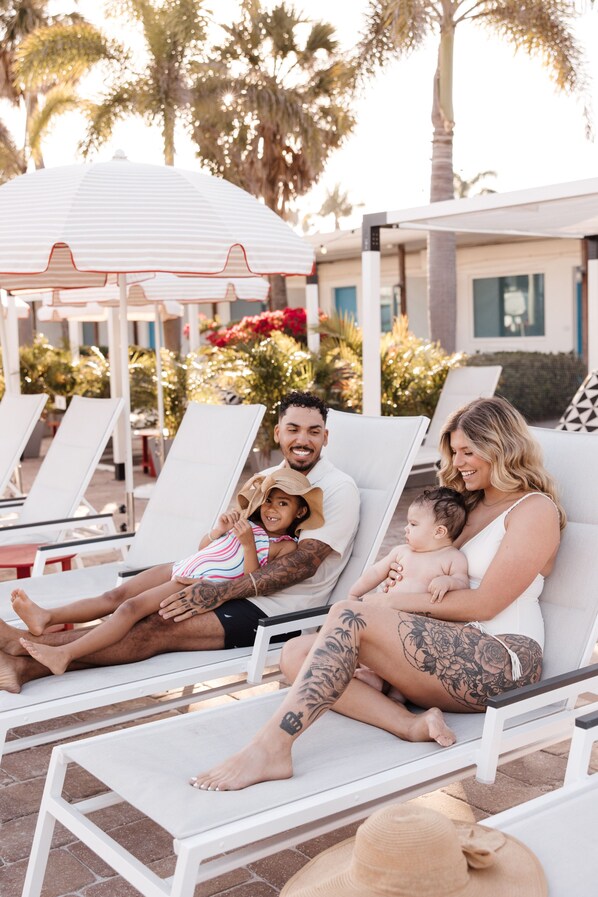 Outdoor pool, a heated pool, cabanas (surcharge), pool umbrellas
