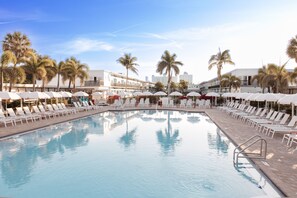 Outdoor pool, a heated pool, cabanas (surcharge), pool umbrellas