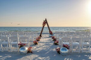 Private beach, white sand, beach cabanas, sun loungers