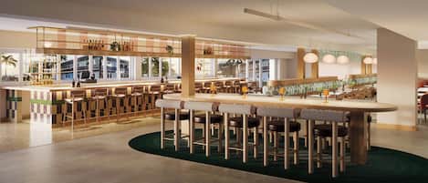 2 bars, bar en bord de piscine