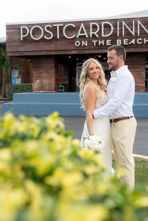 Outdoor wedding area