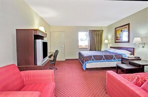 Desk, laptop workspace, blackout curtains, free WiFi - Economy Inn Jax-OP (Jacksonville)