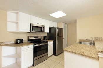 Fridge, microwave, coffee/tea maker, paper towels at Westgate Towers Resort