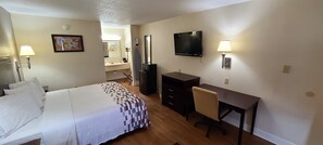 Desk, laptop workspace, iron/ironing board, free WiFi