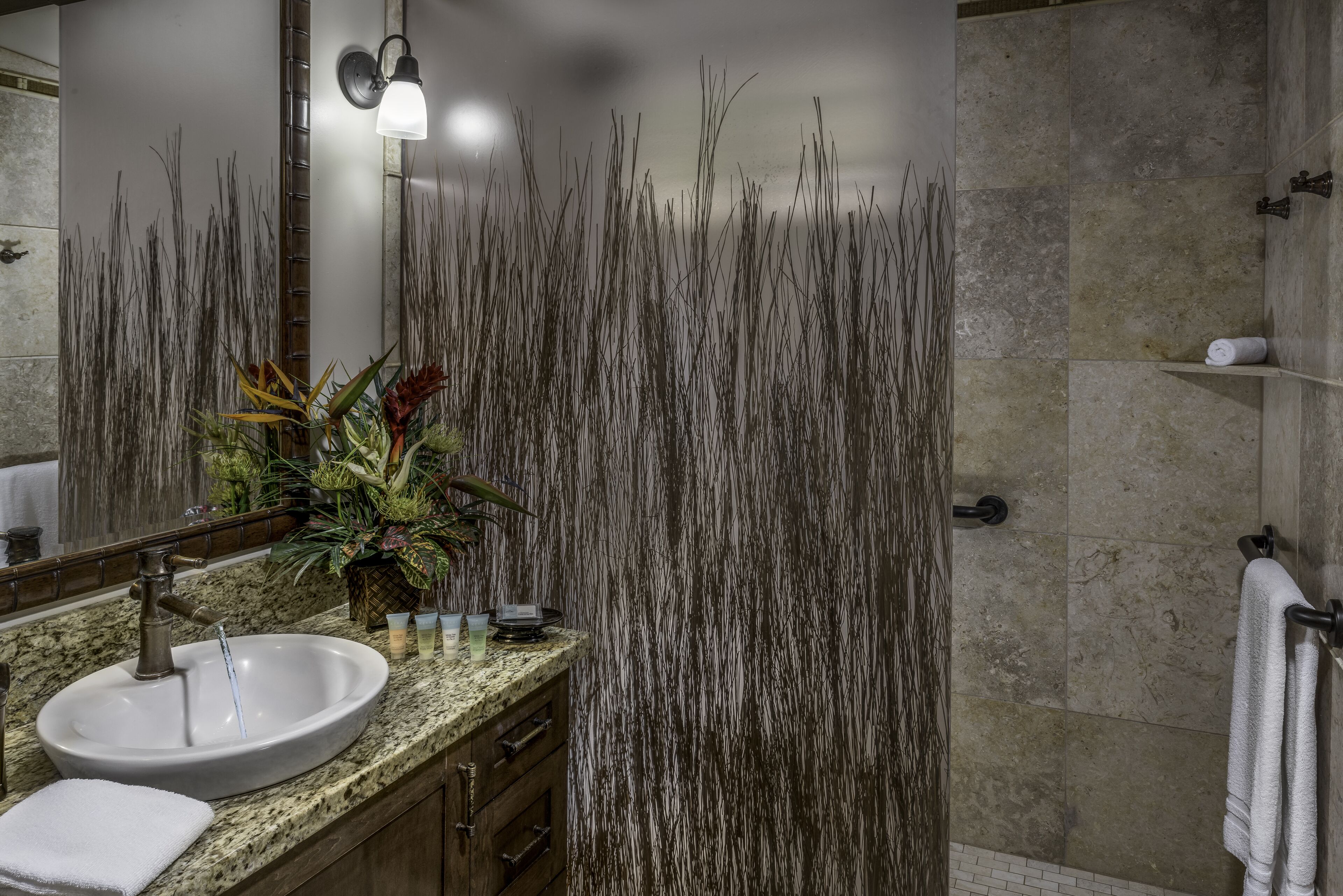 shower, free toiletries, hair dryer, bathrobes