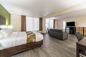 Suite, 1 King Bed with Sofa bed, Non Smoking (Efficiency, Upgrade) | In-room safe, desk, iron/ironing board, cribs/infant beds