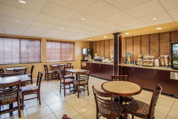 Free daily self-serve breakfast