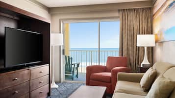 Suite, 2 Bedrooms, Non Smoking, Oceanfront (1 King Bed, 2 Double Bed) | In-room safe, desk, blackout drapes, iron/ironing board