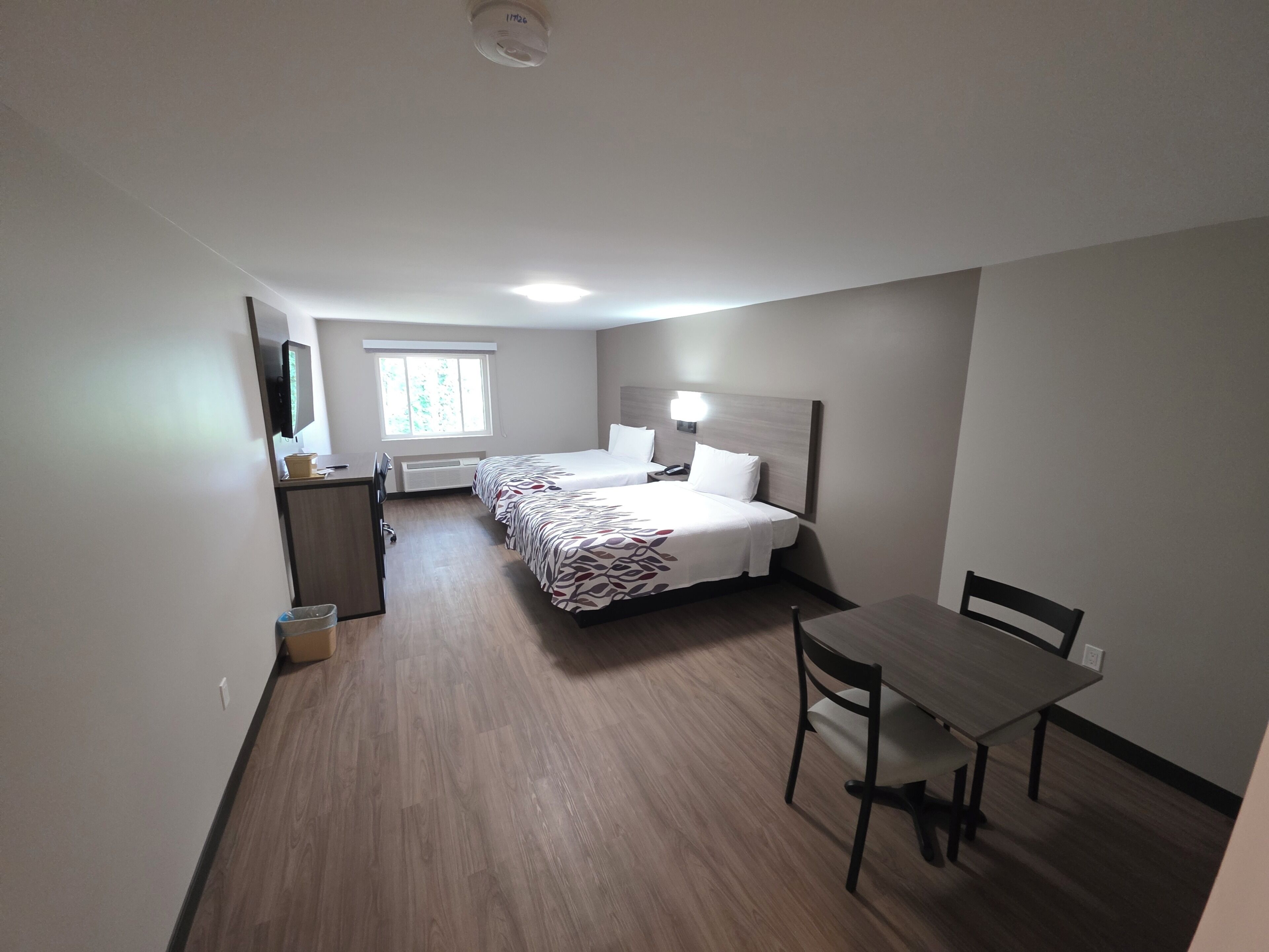 Desk, blackout drapes, WiFi (free), bed sheets