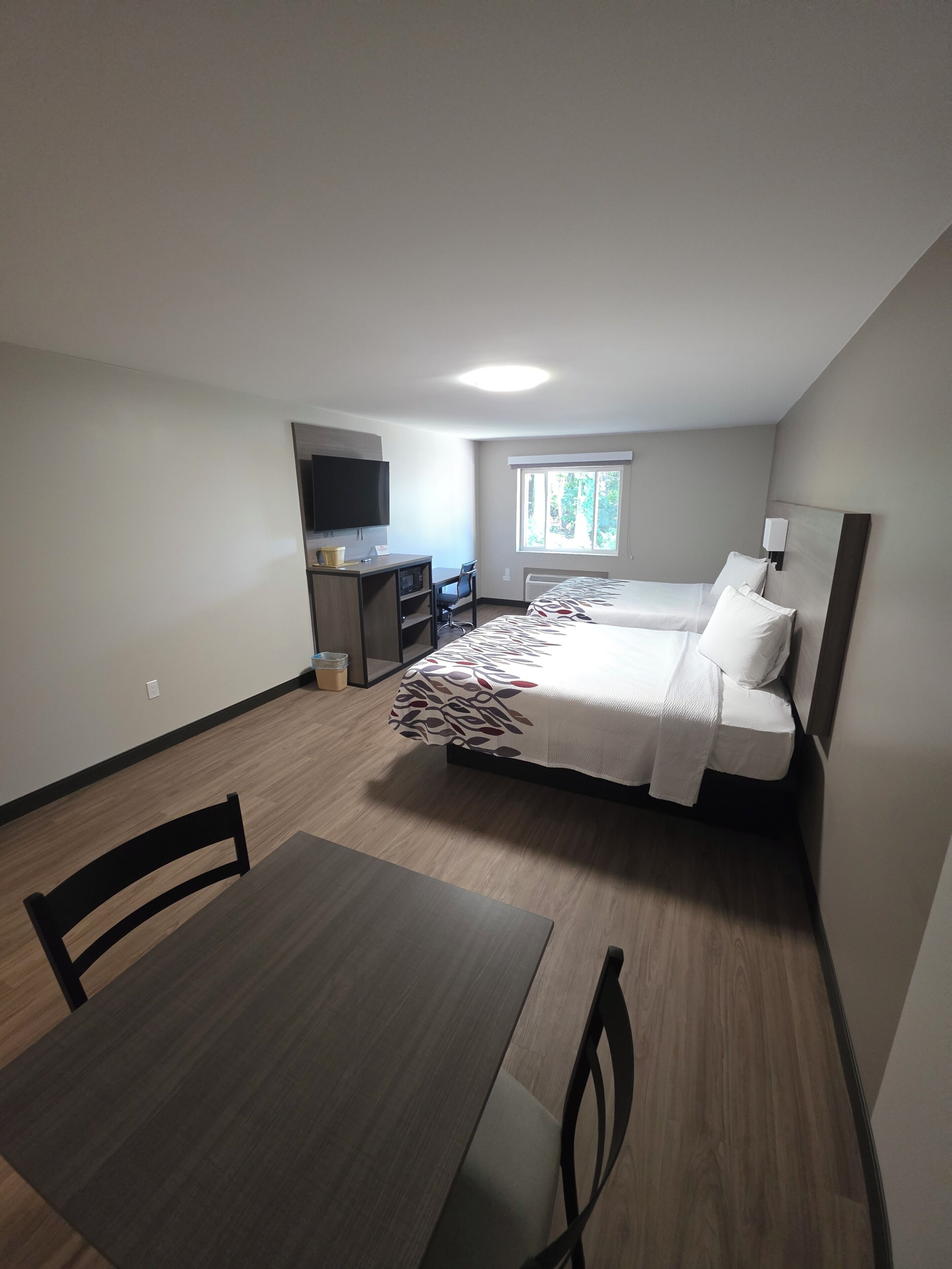 Deluxe Room, 2 Double Beds, Non Smoking, Kitchen | Desk, blackout drapes, WiFi (free), bed sheets