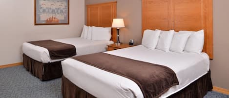 Deluxe Room, 2 Queen Beds | Premium bedding, desk, laptop workspace, blackout curtains