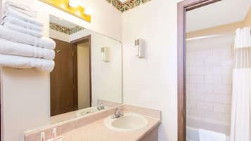 Towels, soap, shampoo, toilet paper