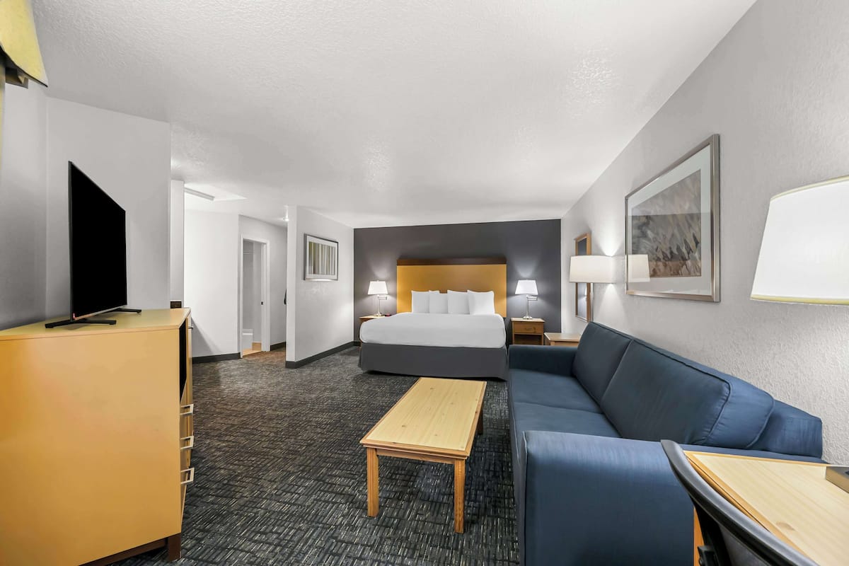 in-room safe, desk, blackout curtains, iron/ironing board