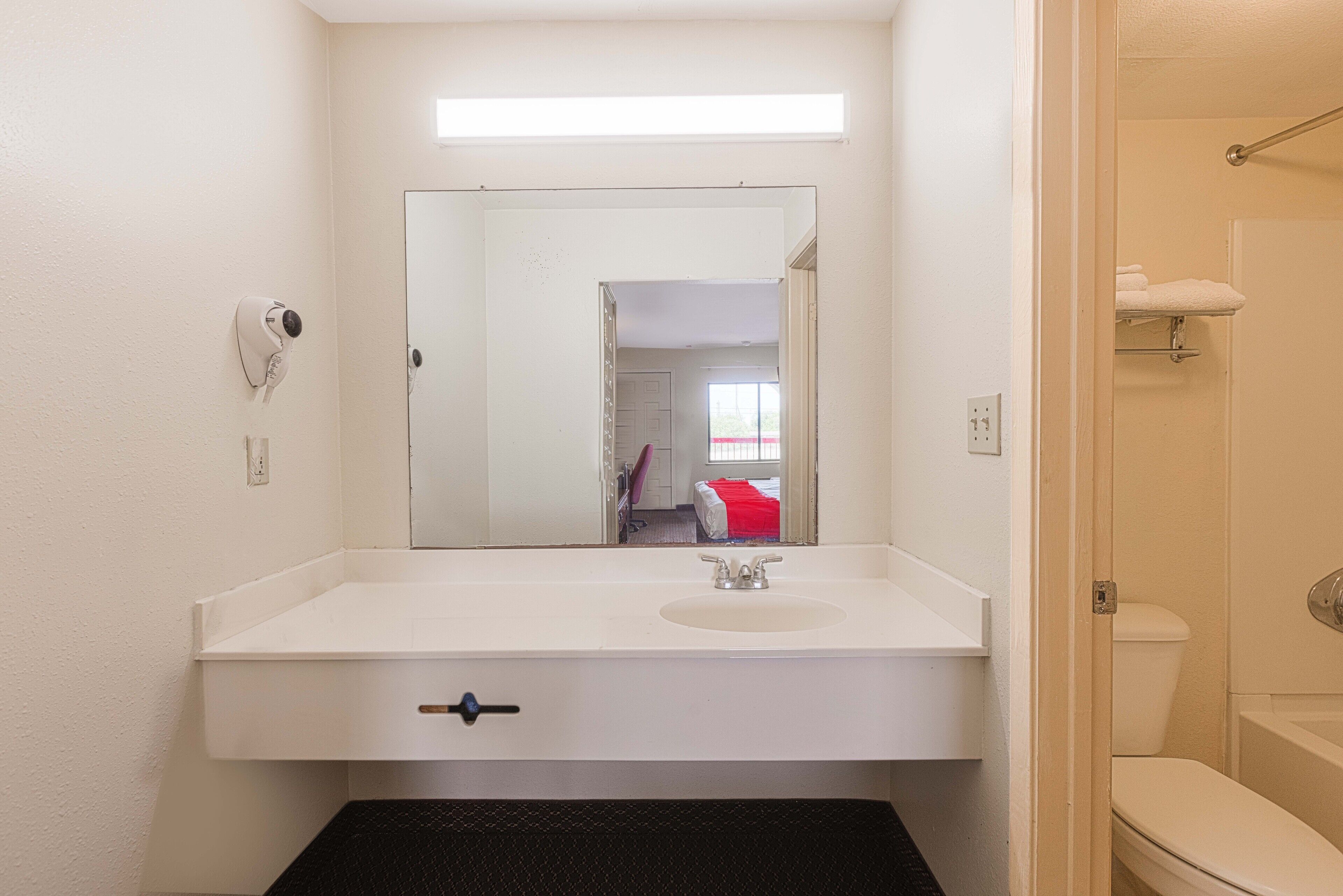 free toiletries, hair dryer, towels