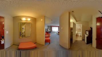 In-room safe, desk, iron/ironing board, free cribs/infant beds