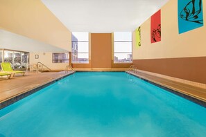 Indoor pool, pool loungers