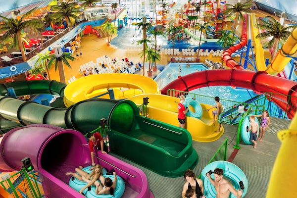 Desk, laptop workspace, blackout drapes, iron/ironing board