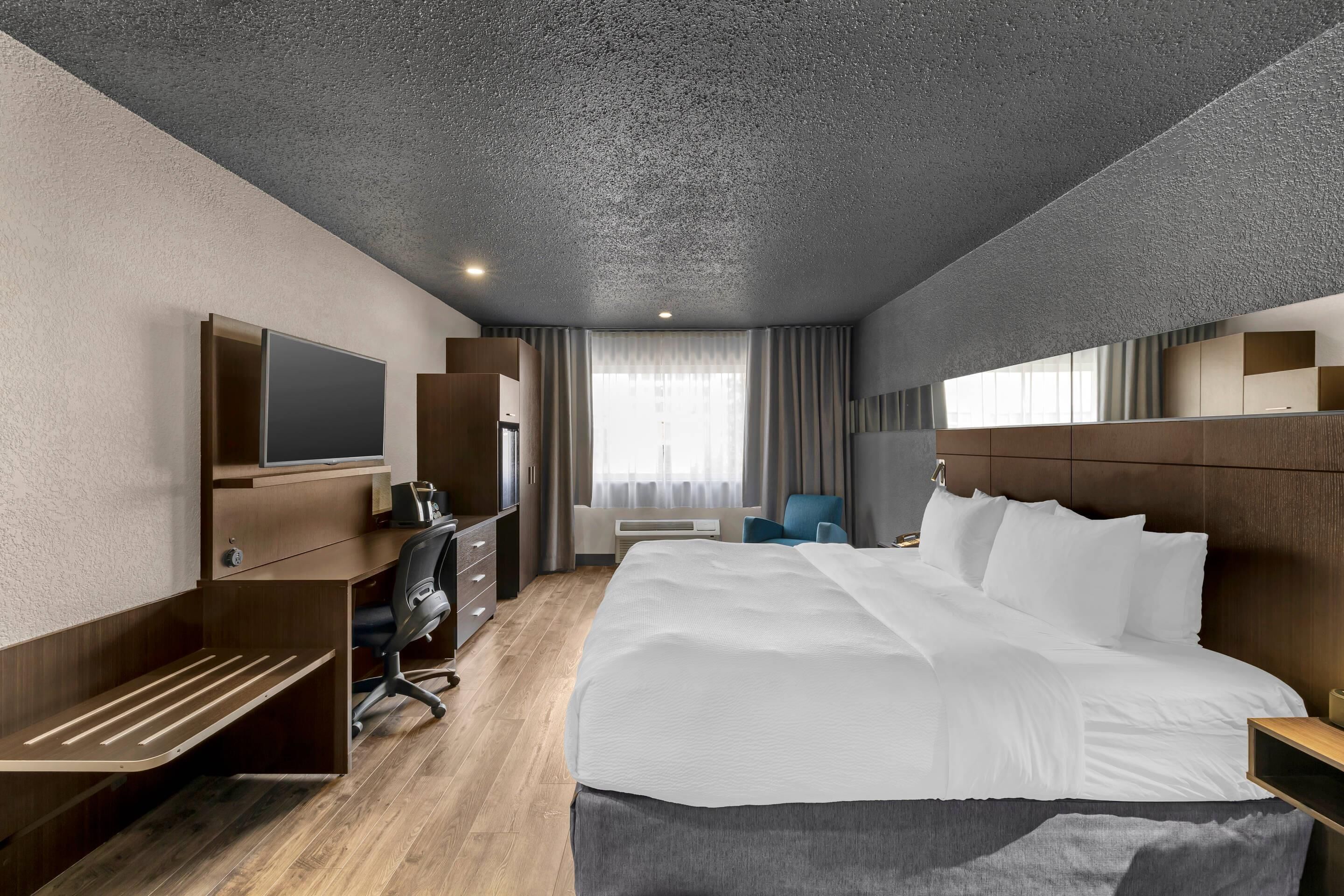 Standard Room, 1 King Bed, Non Smoking | Premium bedding, desk, soundproofing, iron/ironing board