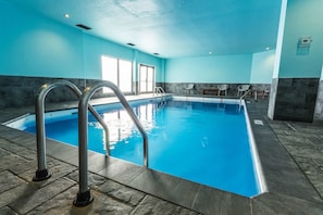 Indoor pool, open 7:00 AM to 9:30 PM, sun loungers